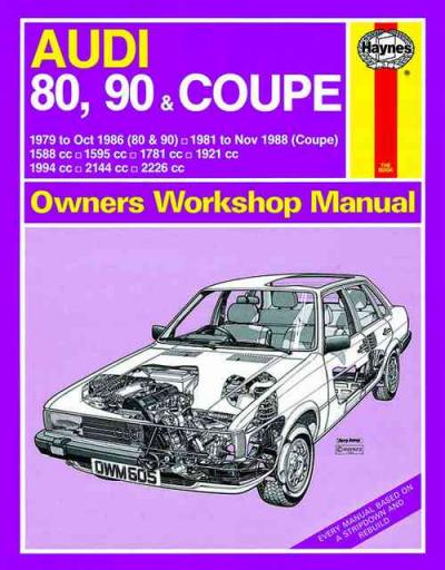 Audi 80 90 Coupe 1979-1988 Haynes Service Repair Manual  USED