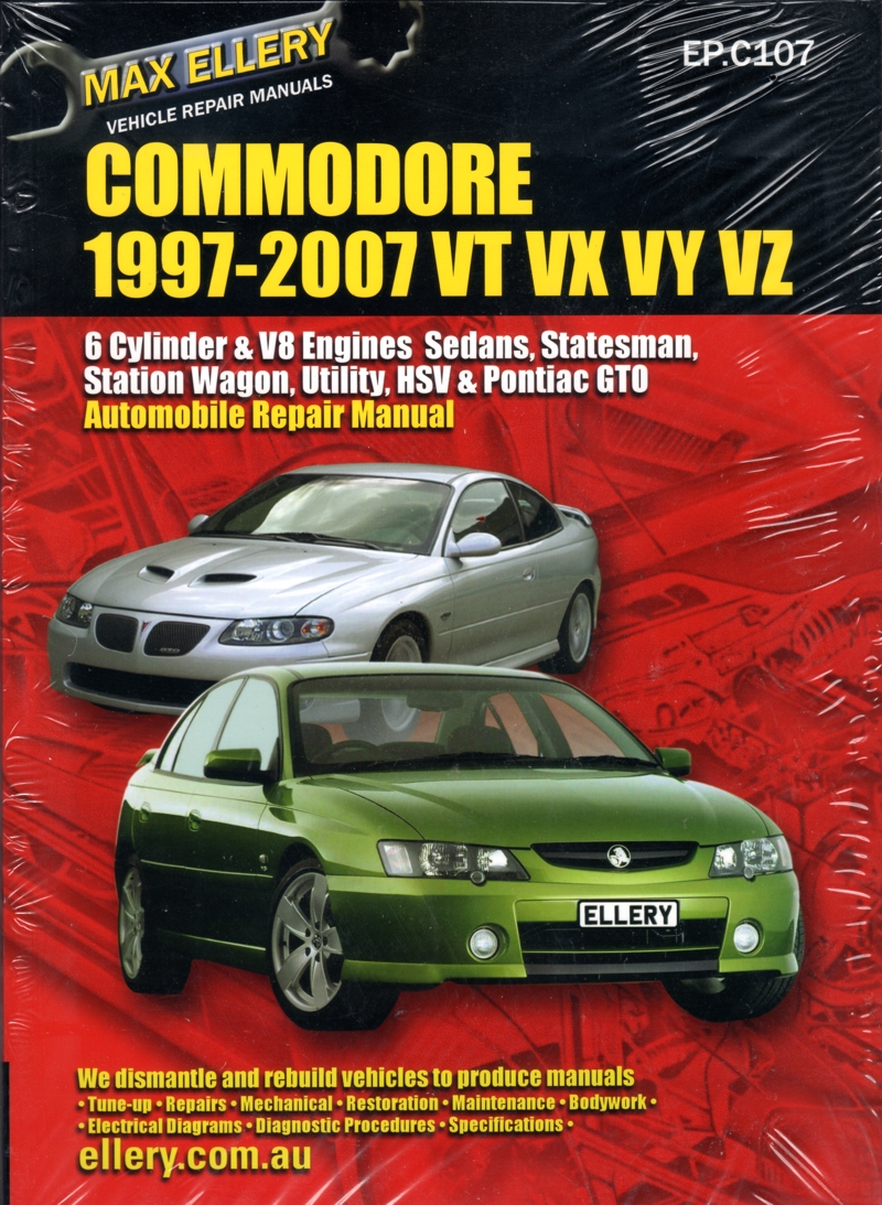 Holden Commodore VT VX VY VZ repair manual 1997 2007 Ellery NEW sagin car