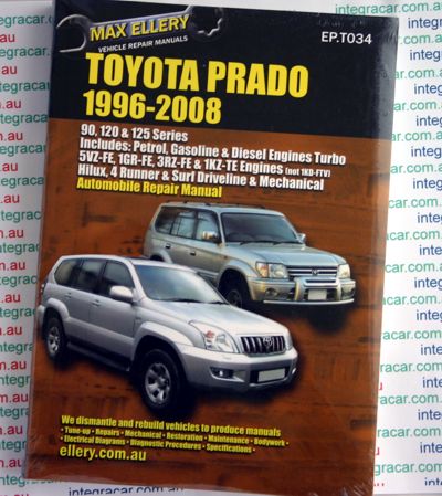 Toyota Prado 1996 - 2008 Ellery Repair Manual - NEW