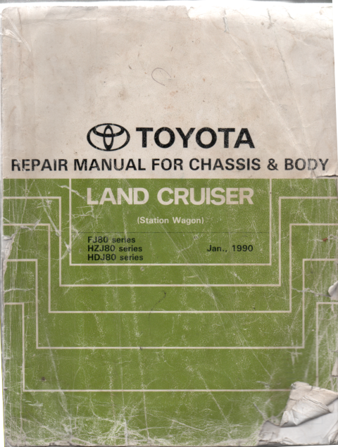 Toyota Landcruiser FJ80 HZJ80 HDJ80 Chassis/Body genuine repair manual USED