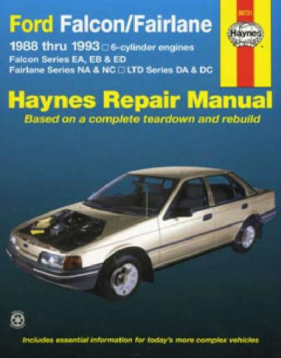 Ford Falcon EA EB ED 6 cyl 1988 1993 Haynes Service Repair Manual     