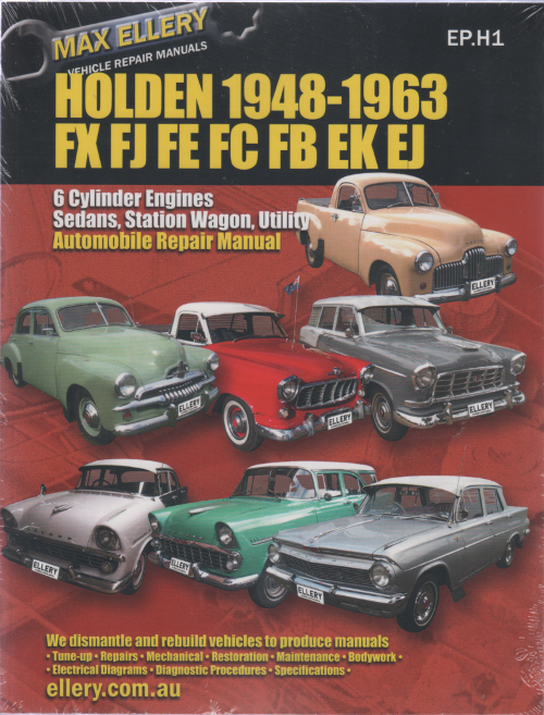 Holden FX FJ FE FC FB EK repair manual 1948 - 1963 Ellery NEW
