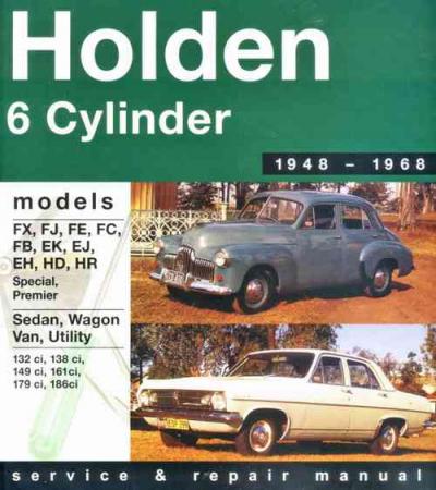 Holden 6 Cylinder FX HR 1948 1968 Gregorys Service Repair Manual   