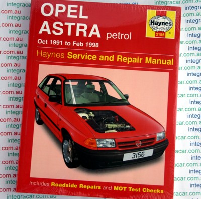 Holden Vauxhall Opel Astra 1991 1998 Haynes Service Repair Manual USED