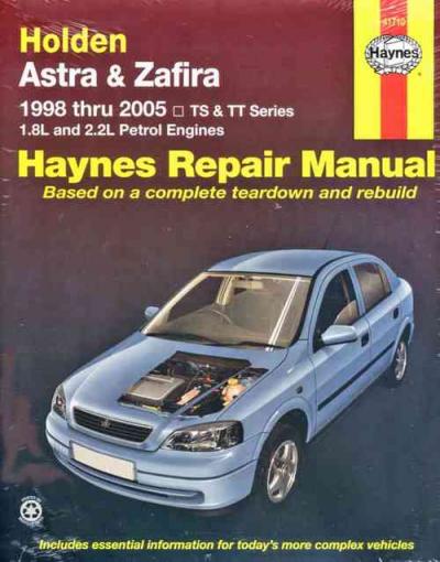 Holden Astra TS Zafira TT 1998 2005 Haynes Service Repair ...