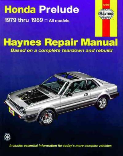Honda Prelude CVCC 1979 1989 Haynes Service Repair Manual    