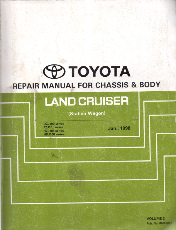 Toyota Landcruiser UZJ100 FZJ10 HZJ105 HDJ100 Chassis/Body genuine repair manual USED