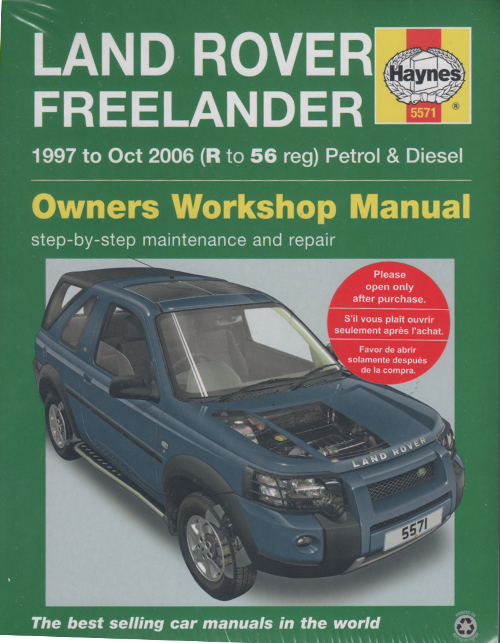 Land Rover Freelander Petrol Diesel 1997-2006 Haynes Service Repair Manual   