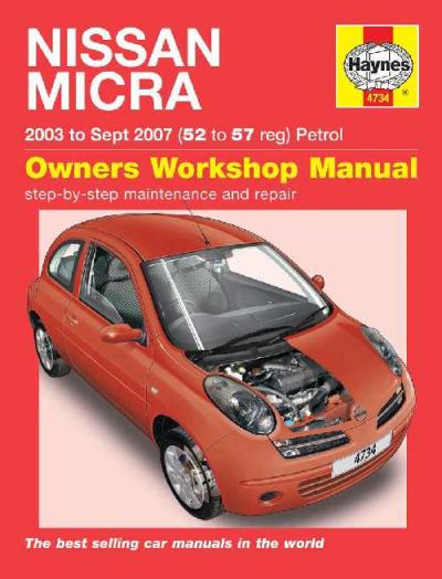 Nissan Micra Workshop Manual K12