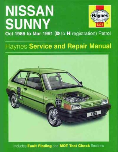 Nissan Sunny Petrol 1986-1991 Haynes Service Repair Manual USED