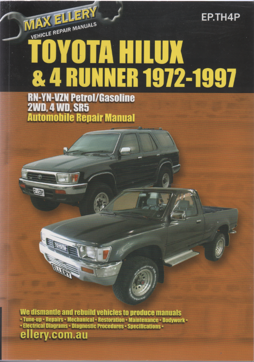 Toyota Hi-Lux 4Runner Petrol repair manual 1972-1997 Ellery NEW