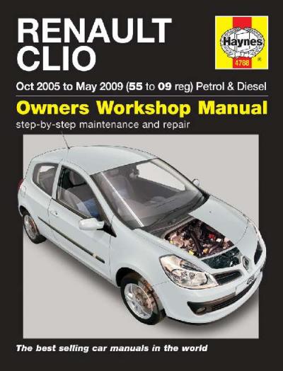 Renault Clio Petrol Diesel 2005-2009 Haynes Service Repair Manual USED