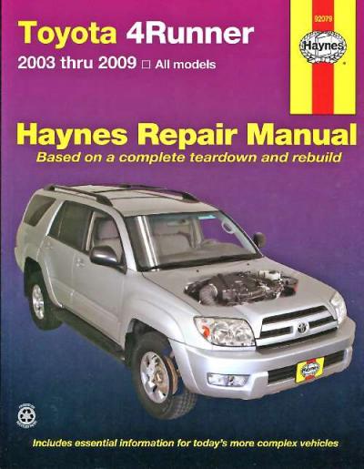 2003 Toyota 4runner Engine Workshop Manual - 2003 Toyota ...