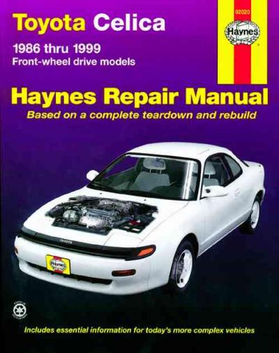Toyota Celica Front wheel drive 1986 1999 Haynes Service Repair Manual    