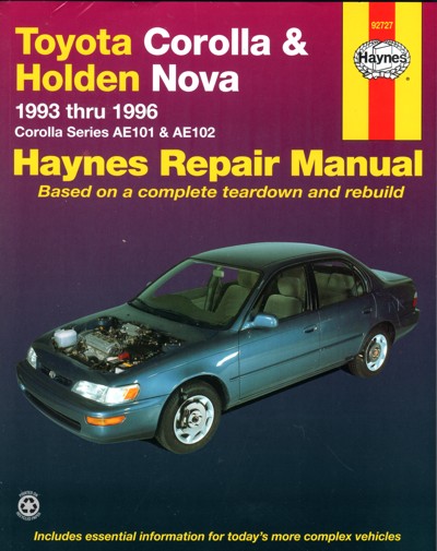 Toyota Corolla Holden Nova 1993-1996 Haynes Service Repair Manual     