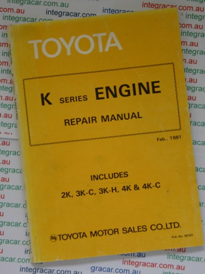 Toyota K series Engine repair manual 