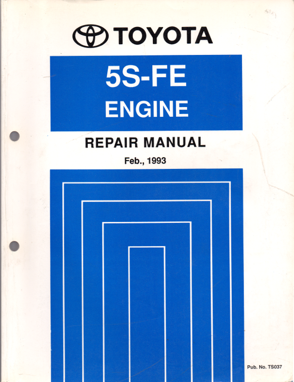 Toyota 5S-FE engine repair manual USED - sagin workshop car manuals ...