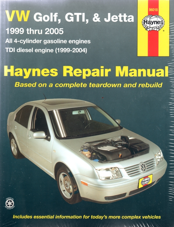 Volkswagen Golf GTI Jetta Cabrio 1999-2005 Haynes Service Repair Manual   