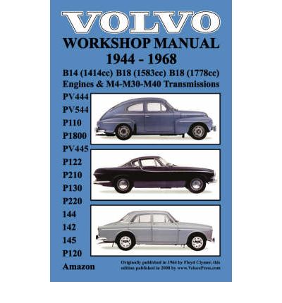 Volvo 1944-1968 Workshop Manual PV444, PV544 (P110), P1800, PV445, P122 (P120 & Amazon), P210, P130,