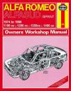 Alfa Romeo Alfasud Sprint 1974-1988 Haynes Service Repair Manual   USED