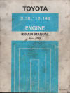Toyota 2L 3L engine workshop repair manual USED