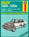 BMW 520i 525e 1981 1988 Haynes Service Repair Manual  USED