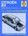 Citroen BX Petrol 1983-1994 Haynes Service Repair Manual  USED