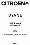 Citroen Dyane AYA Series 2 AY Series CB 1974 Workshop Manual Out of Print Brooklands Books Ltd UK 