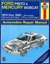 Ford Pinto Mercury Bobcat 1975-1980 Haynes Service Repair Manual USED