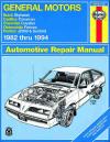 General Motors J Cars 1982-1994 Haynes Service Repair Manual USED