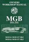 MG MGB GT Mk2 Mk3 1968 1981 Service Repair Manual Glovebox   Brooklands Books Ltd UK 