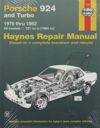 Porsche 924 and Turbo 1976 -982 Haynes Workshop Repair Manual   