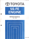 Toyota 5S-FE Engine workshop manual USED