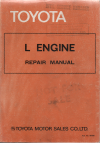 Toyota L engine workshop manual USED