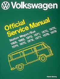 Volkswagen VW Official workshop manual Station wagon 1968-1979 USED