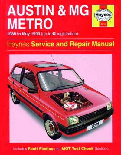 Austin MG Metro 1980-1990 Haynes Service Repair Manual USED