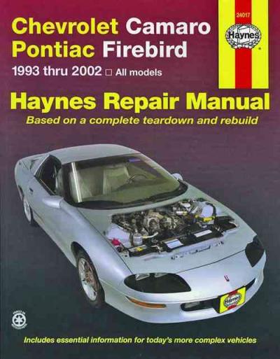 Chevrolet Camaro Pontiac Firebird 1993-2000 Haynes Service Repair Manual USED