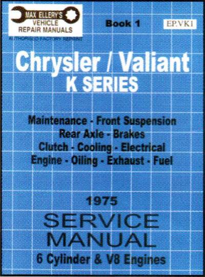 Chrysler Valiant VK Service Manual Book 1 - sagin workshop car manuals