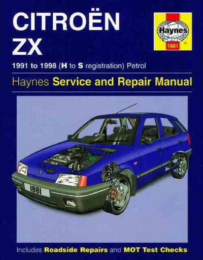 Citroen ZX Petrol 1991 1998 Haynes Service Repair Manual ...