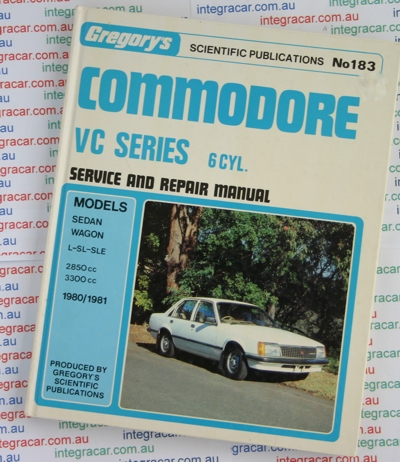 Holden Commodore VC repair manual 1980 - 1981