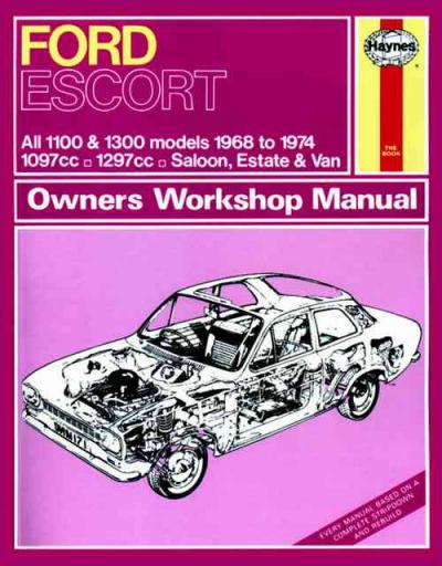 Ford Escort MkI 1100 1300 1968-1974 Haynes Service Repair Manual USED