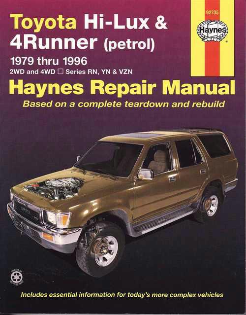 Toyota Hi Lux 4Runner Petrol 1979 1996 Haynes Service ...