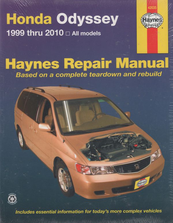 Honda Odyssey 1999 2010 Haynes Service Repair Manual   