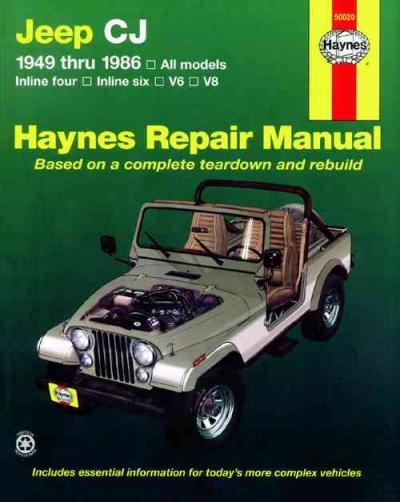 Jeep CJ 1949 1986 Haynes Service Repair Manual    