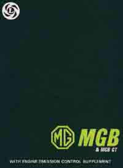MG MGB MGB GT 18G 18GA 18GB Service Repair Manual   Brooklands Books Ltd UK 