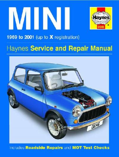 Mini 1969 2001 Haynes Service Repair Manual  USED