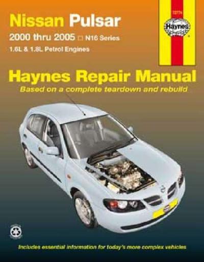 Nissan Pulsar N16 2000 2005 Haynes Service Repair Manual    