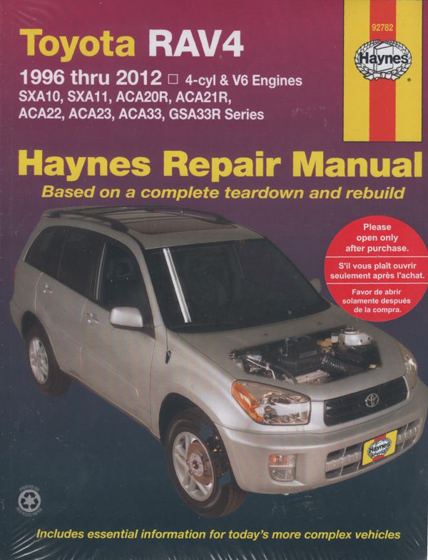 Toyota RAV4 Petrol 1996-2012 Haynes Service Repair Manual - sagin