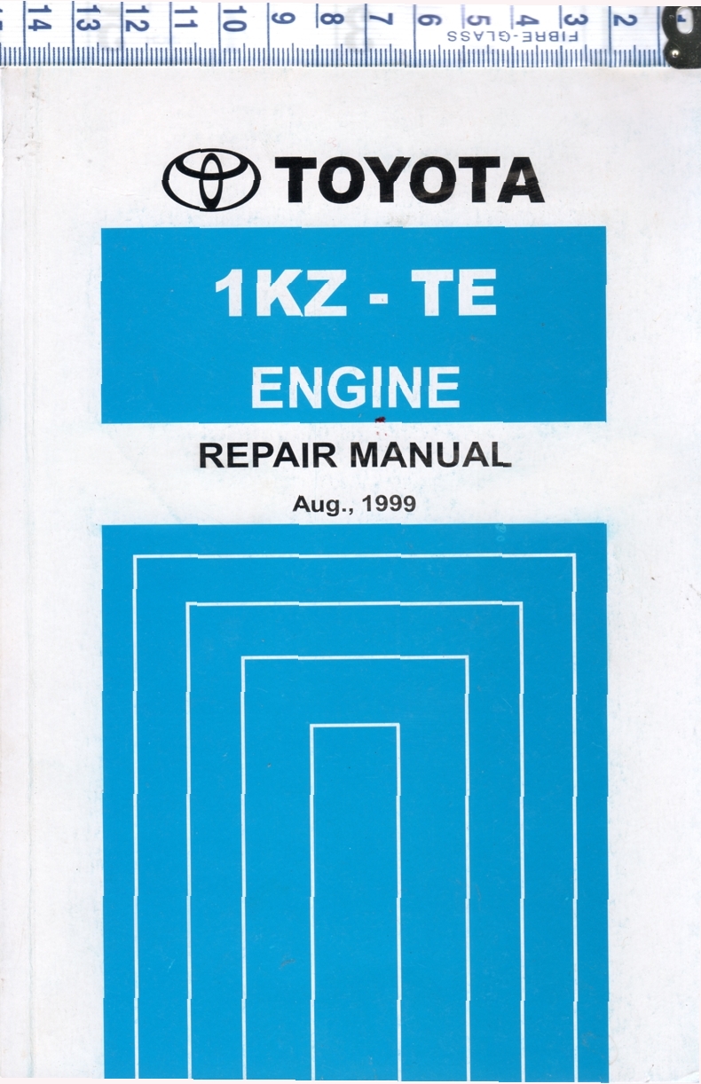 Toyota 1KZ-TE Diesel engine repair workshop manual NEW ...