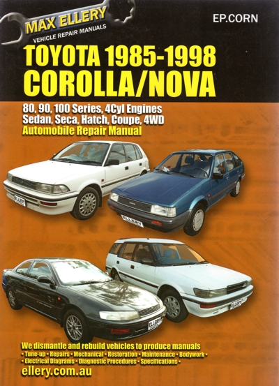 Toyota Corolla 1985-1998 repair manual NEW - sagin ...